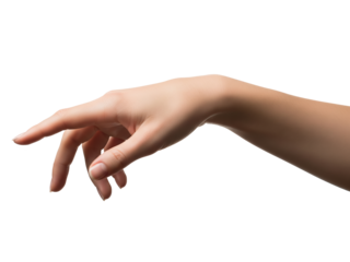 Caucasian Female Hand Pointing or Touching Screen