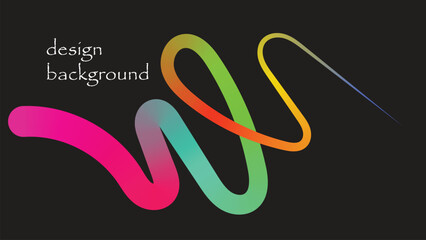 Vibrant gradient abstract shape on