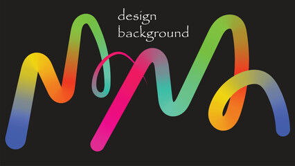 Abstract vibrant gradient flowing shape on