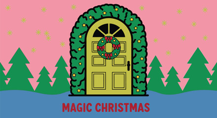 Christmas door decoration ideas holiday wreath festive entryway