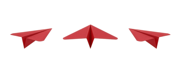 3D cartoon paper airplane mode