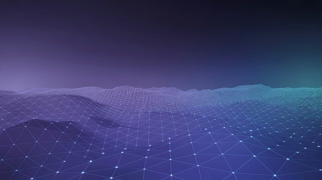 Abstract polygon wave creates futuristic feel and technological sophistication ideal background for virtual reality artificial intelligence and data - Powered by Adobe