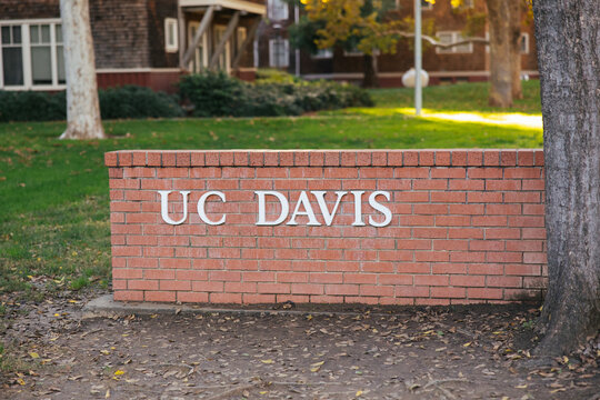 UC Davis Campus Entrance Brick Sign