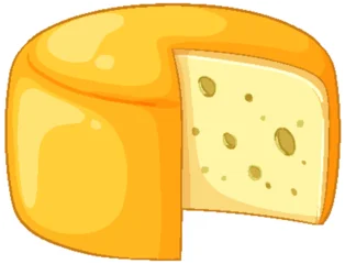 Fototapete Rund Kinder Round Yellow Cheese Wheel with Wedge Cut Out  © GraphicsRF