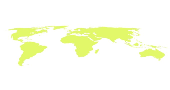 Animated green digital map design made of circles on a white background.