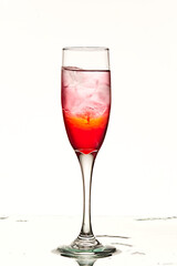 A refreshing guava bacardi cocktail in a glass