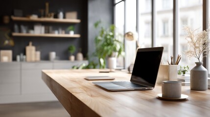 Fototapeta premium Laptop home office