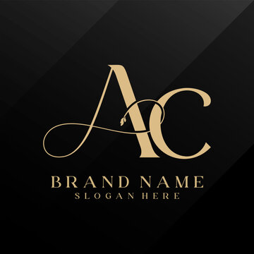 Modern Creative AC Logo Design. initial icon Based Monogram and Letters in Luxury vector