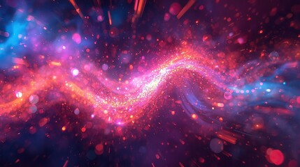 Velocity of Light — Neon Particle Stream