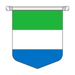 Equatorial Sierra Leone National Banner Symbol Hanging