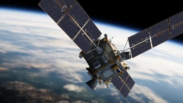 Satellite Orbital Motion Exploration, Space Technology with Earth Background