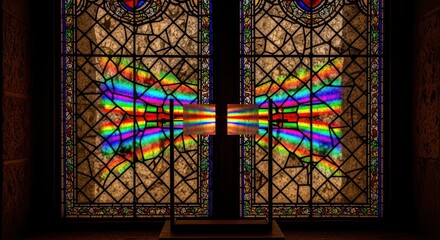 Prismatic spectrum: The interplay of light and color in ancient stained glass art