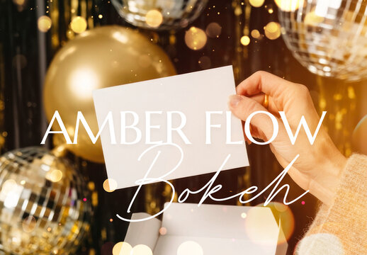 Amber Flow Bokeh PSD Photo Effect