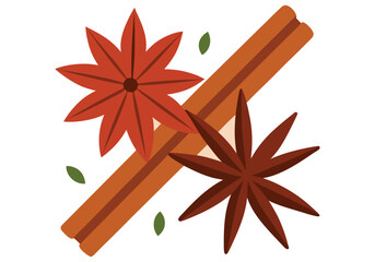 Aromatic cinnamon stick and star anise spices, a warm and inviting blend, perfect for adding flavor to your favorite recipes