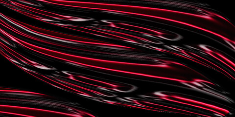Abstract red and black flowing lines with dynamic modern design