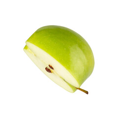 Half Green Apple cutout, full depth of field.