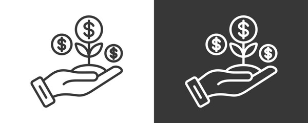 Venture Capital Icon Set Vector Collection Isolated In Black And White
