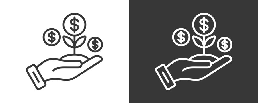Venture Capital Icon Set Vector Collection Isolated In Black And White