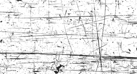 Heavy Grunge Scratch Texture Overlay Black and White Abstract Distressed Surface Background Vector