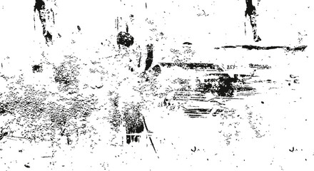 Distressed grunge overlay texture vector abstract background black and white rough dirty surface aging effect