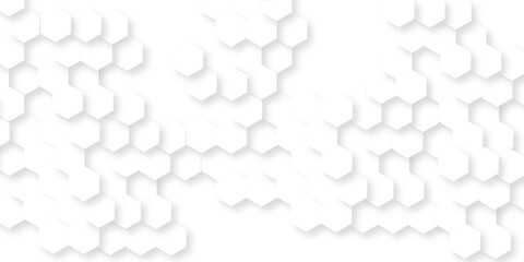 Futuristic white digital wall structure web tech hexagon pattern vector design. Hexagon concept design abstract technology background.	