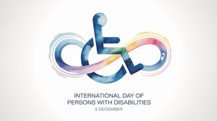 International Day of Persons with Disabilities Symbol Watercolor