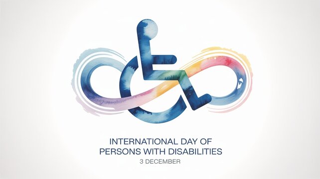 International Day of Persons with Disabilities Symbol Watercolor