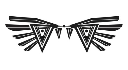 Striking geometric wings design for logos or artistic embellishments