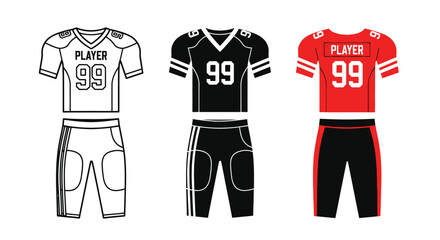 American football uniform designs for teams and sports apparel brands