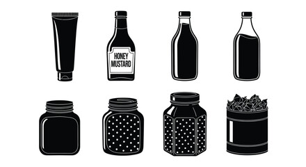 Modern monochrome jars and bottles for stylish lifestyle concepts