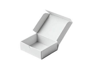 Open white cardboard box
