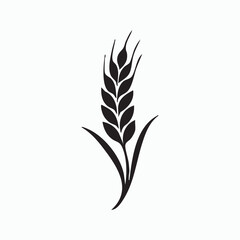 Black silhouette of wheat