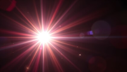 Obraz premium Bright, radiant light bursts forth, emanating from a central source, creating a star-like effect.