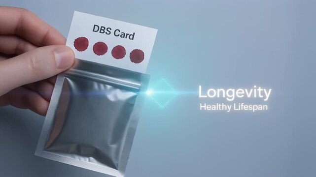 Longevity healthy lifespan dried blood spot dbs card blood spot sample pouch finger prick specimen pouch clinical testing diagnostic kit wellness