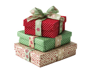Obraz premium Stack of wrapped Christmas presents (1)