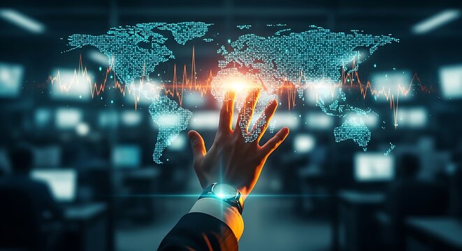 Global Touch Reaching Out to Connect the World in Digital Transformation