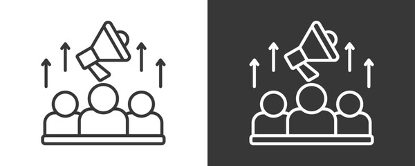 Marketing Icon Set Vector Collection Isolated In Black And White