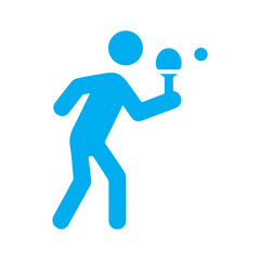 Table Tennis Player Icon
