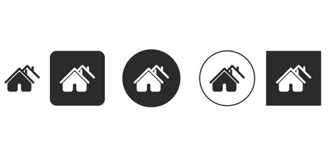 Home icon set a collection of house symbols in various styles, perfect for websites, apps, and graphic design projects related to real estate