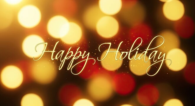 Festive Bright Bokeh Lights Background for Happy Holidays Greetings