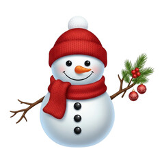 snowman isolated on white background