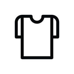 A minimalist black and white t-shirt icon, perfect for apparel design. Laundry Line Icon. Isolated Vector Clip Art.