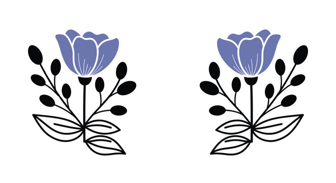 Elegant floral border design for invitations and delicate decorations