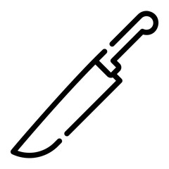 kitchen knife line icon