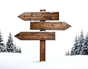 Fototapeta premium Fresh snow covers mossy logs and rocks. This serene winter forest scene, isolated on a white background, captures nature's tranquility and seasonal beauty