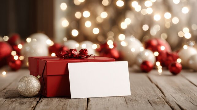 Delightful gift box with shimmering decorations ready for holiday celebrations