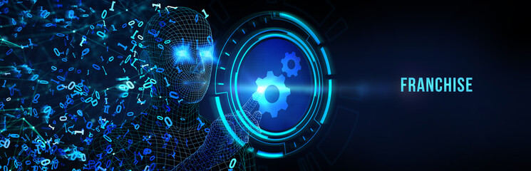 Franchise concept. Business, Technology, Internet and network concept. 3d illustration