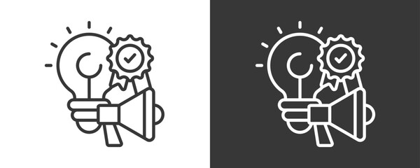 Campaign Icon Set Vector Collection Isolated In Black And White