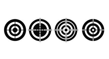 Achieve targets with bold black and white precision focus design set