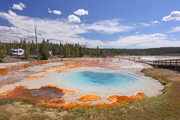 
Silex Spring on Fountain Paint Pot Trail in Yellowstone National Park, USA
